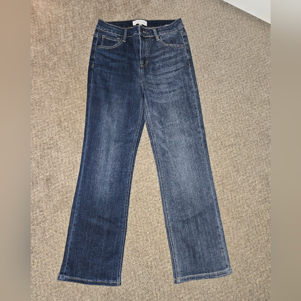 Risen Slender Straight Leg Jeans In Indigo Combo Wash Size 9/29